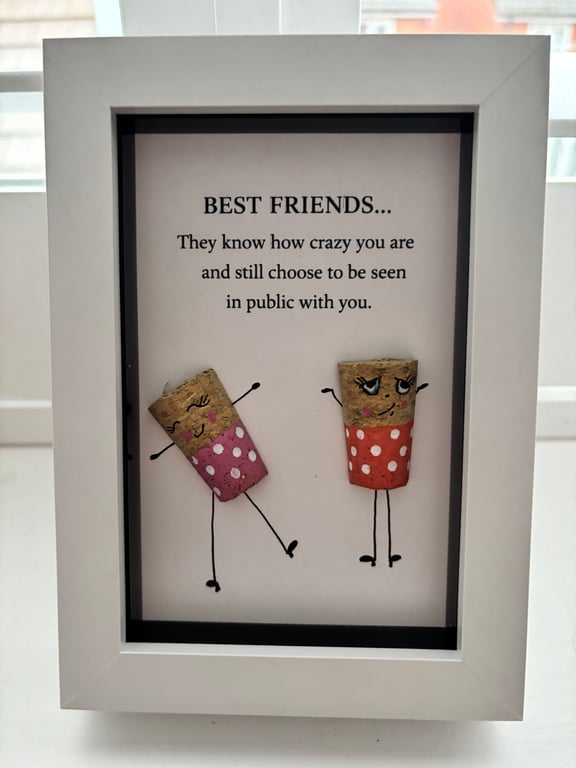 Funny Cork Characters Greeting Card – Handmade Blank Card – Unique Gift