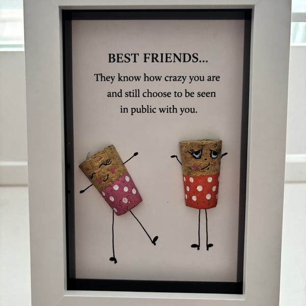 Funny Cork Characters Greeting Card – Handmade Blank Card – Unique Gift