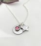 Silver 12th Birthday Name Age & Birthstone Necklace with Star