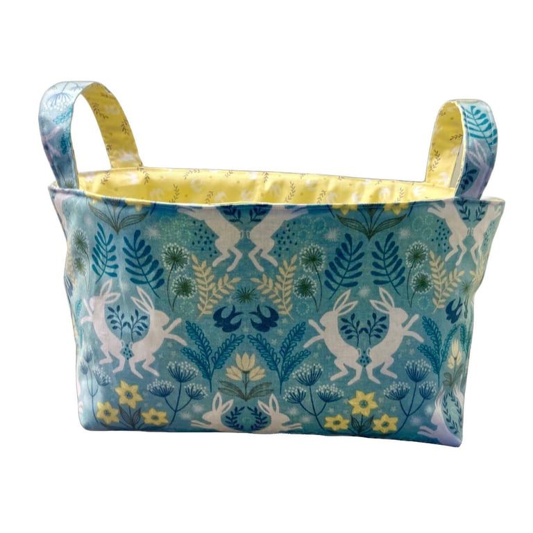 Spring Hare Easter Fabric Storage Basket