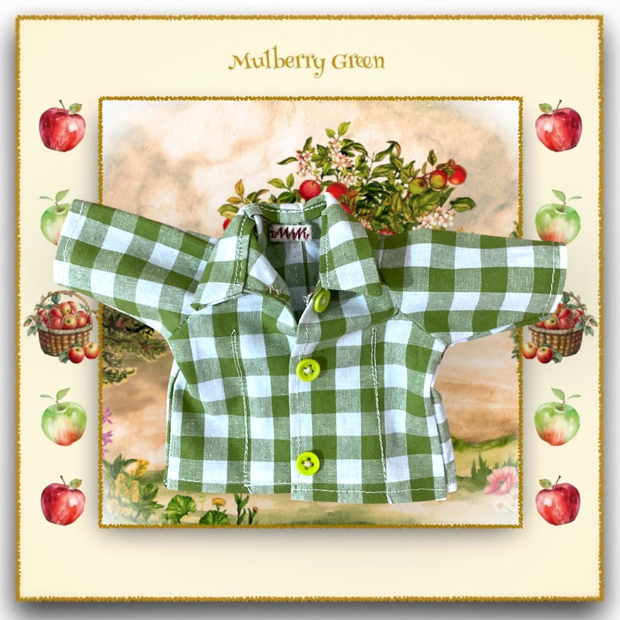 Olive Green Checked Shirt 