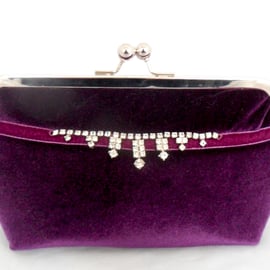 Velvet evening bag. 