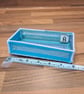 Desk tray for small items - blue, green, white, lilac pattern with glitter - Image 2