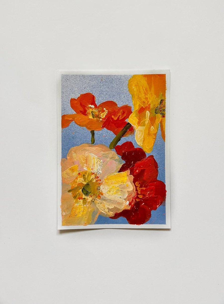 Hand-painted greeting card