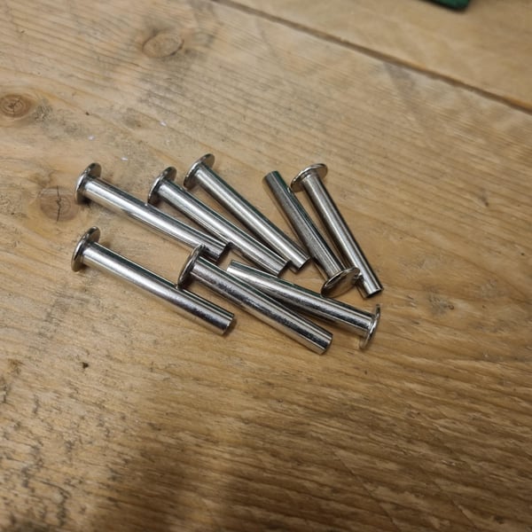 40mm Semi-Tubular Rivets - Leathercraft X8