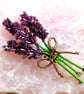Beaded Stems of Lavender Flower Brooch Pin