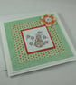 Handmade, any occasion card - bunny and flowers - Image 4