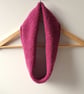 Cowl Infinity Scarf in Heather Pink Alpaca Wool - Image 6