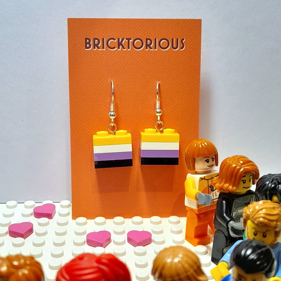 Lego LGBT Nonbinary Earrings