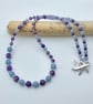 Amethyst & Angelite Necklace, Birthday, Anniversary, Valentine Gifts For Her - Image 3