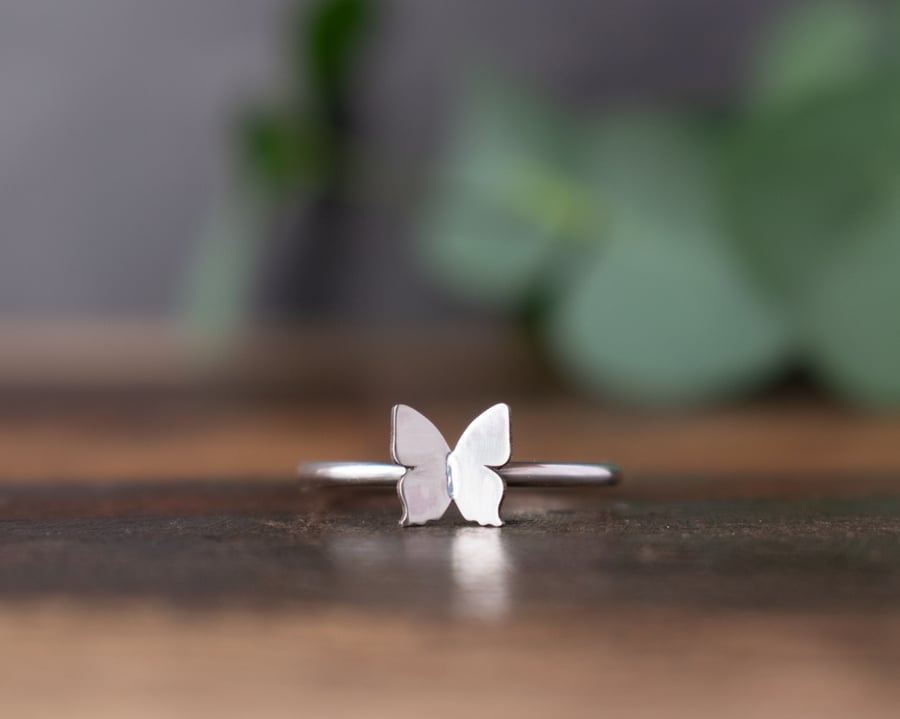 Butterfly Ring - Minimalist Sterling Silver Jewellery