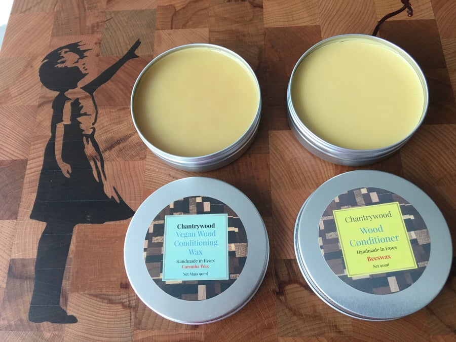 Beeswax wood conditioner, Revives cutting boards,
