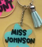 Beautiful personalised keyring - teacher gift, Christmas gift, birthday gift - Image 3