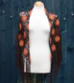 Crochet triangular shawl in sparkly orange, burnt orange, brown - design LF433 - Image 5