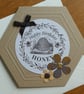 Hexagonal Bee Birthday Card - Happy Birthday Honey - Image 5