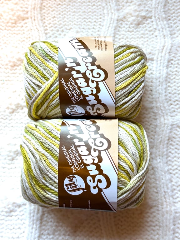 2 balls x 56.7g Lily Sugar 'n Cream The Original Yarn - Guacamole 100% Cotton
