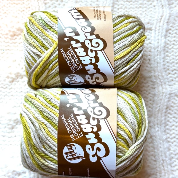 2 balls x 56.7g Lily Sugar 'n Cream The Original Yarn - Guacamole 100% Cotton
