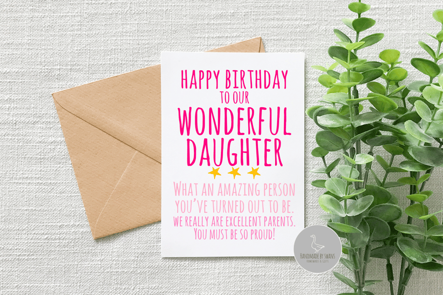 Happy birthday to a wonderful daughter greeting card