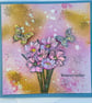 Warmest wishes bunch of spring flowers and butterflies birthday card