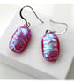 Dichroic Glass Earrings 228 Handmade Fused  - Image 4