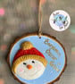 Handmade personalised Snowman Christmas Decoration - Image 7