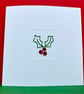 Wire Holly Christmas Card - Handmade - Paper Greeting Card - Holiday Card - Image 5
