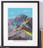 Snowdon Art Print – A3 Unframed - Image 2