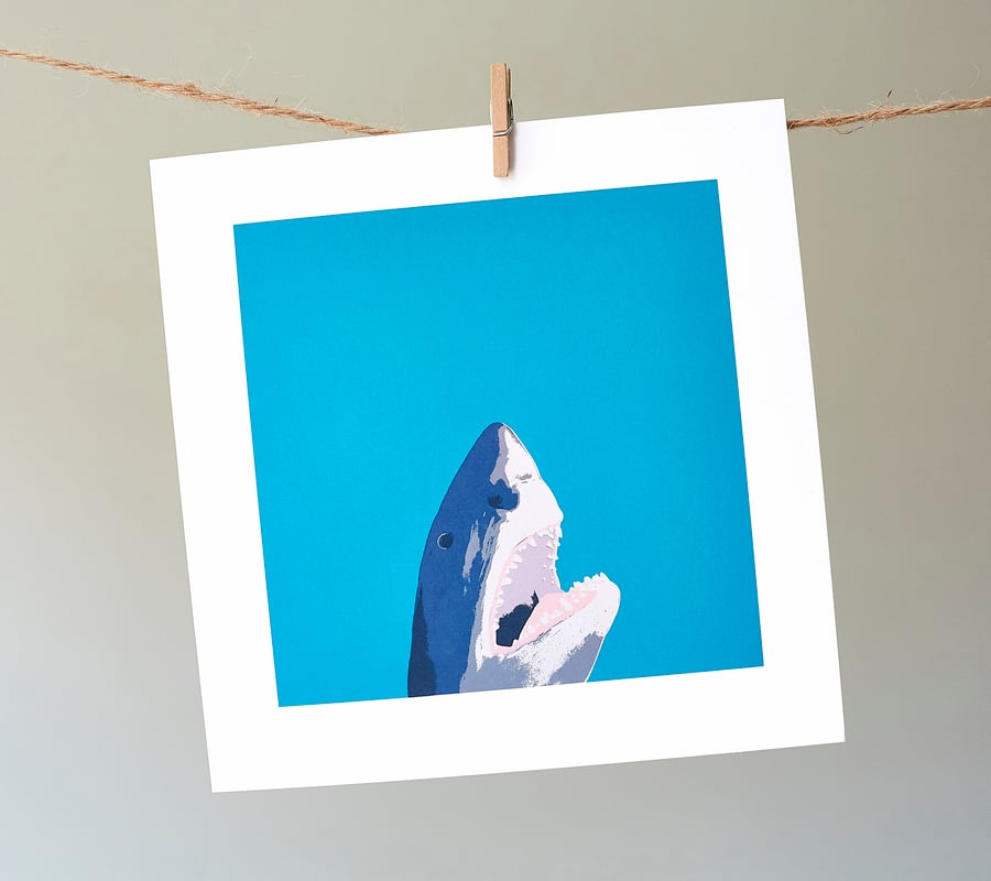 North Laine Shark greetings card