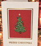 Handmade Cross Stitch Christmas Card – Traditional Decorated Christmas Tree