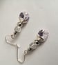 Sparkle earrings, cubic zirconia and quartz - Image 6