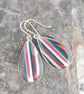 Cornish surfite earrings - teal and copper - Image 6