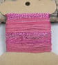 Small Dark Cochineal Pink Natural Dye Textured Thread Pack - Image 2