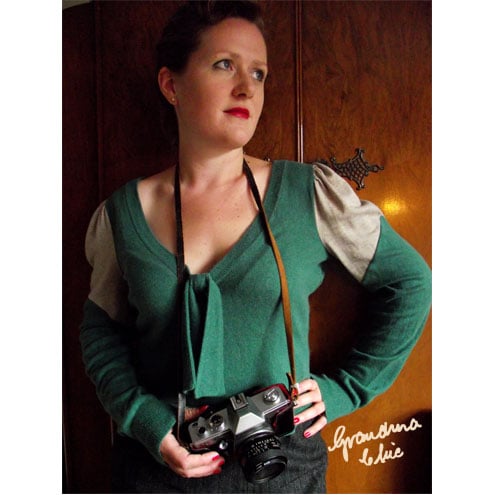 Upcycled V-neck tie jumper