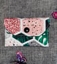 Gift Card Wallet. Purse Plant leaf and Tile affect 