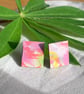 Spring Garden, Stainless Steel Post Earrings.