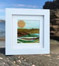 Cornwall Landscape Painting Mixed Media Collage Framed Artwork
