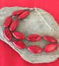 Red Magnesite and Sterling Silver Necklace  - Image 2