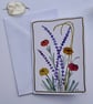 Garden Flowers Blank Greetings Card - Unique and Hand Painted - Image 1