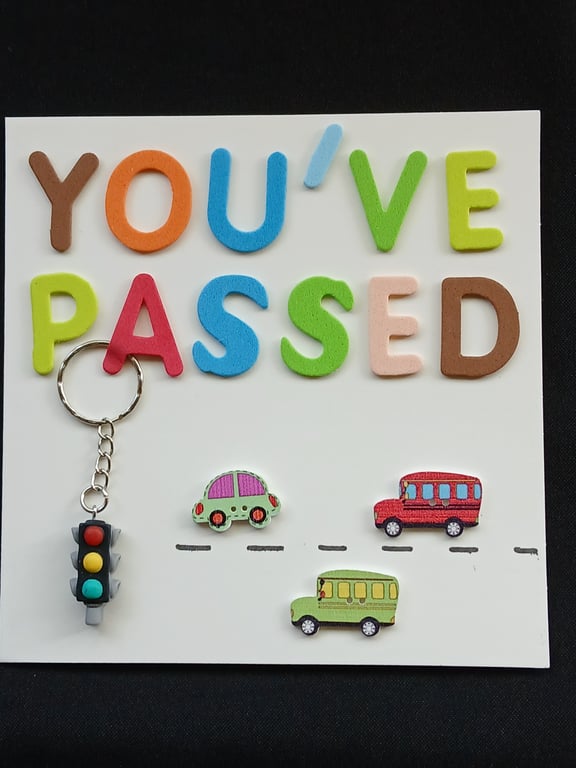 Handmade congratulations on passing driving test card