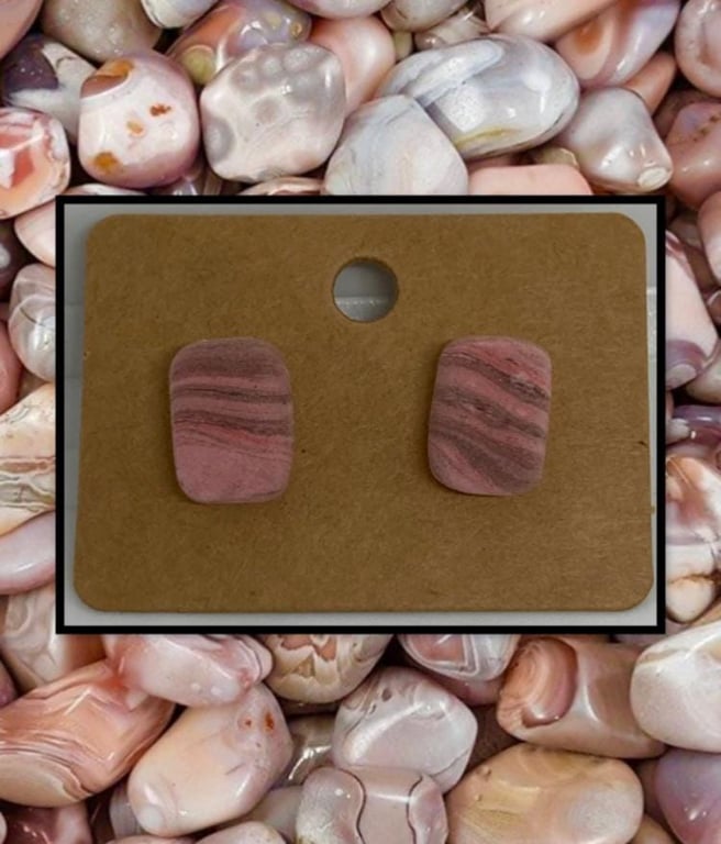 Outlet Agate pink studs