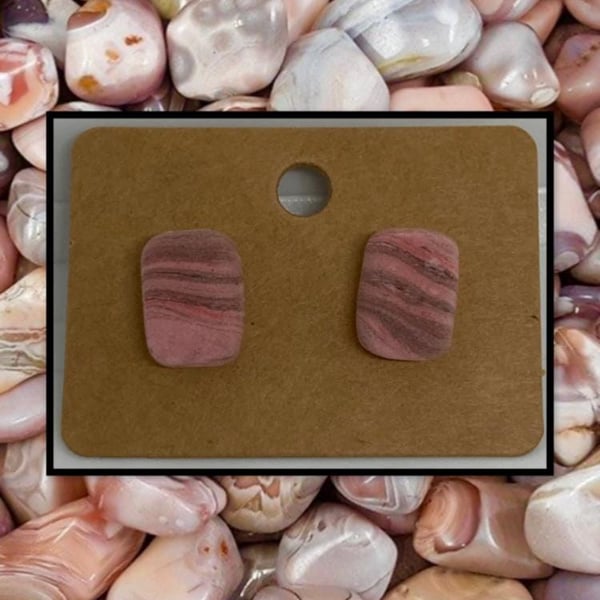 Outlet Agate pink studs