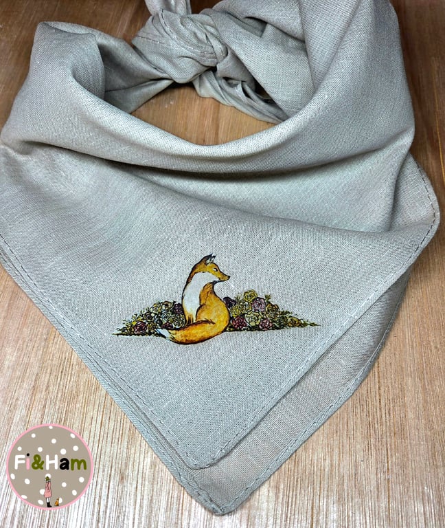 The Fox and The Flowers Bandana Scarf 