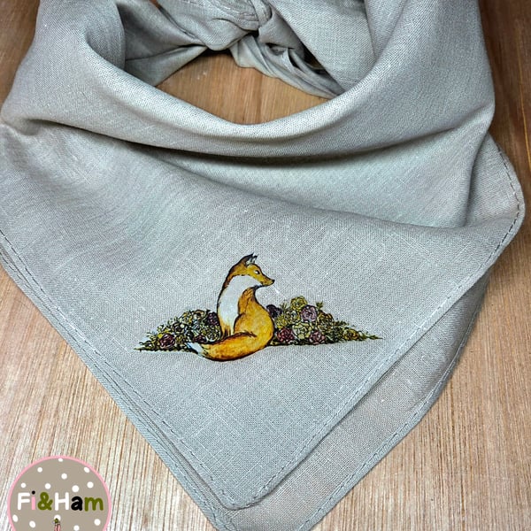 The Fox and The Flowers Bandana Scarf 