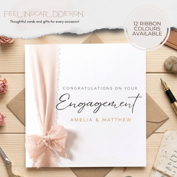 Personalised Couple Gift – Names & Date Ribbon Design