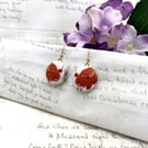 Highland cows fabric button statement earrings Scottish animal lover gift idea