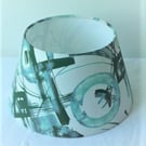 REDUCED!  Abstract Teal and Green Tapered Lampshade 30cm  