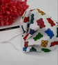 Face mask,  medium, gummy bears, adjustable,  nose wire,  3 layer.  - Image 4