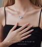 Large Light Blue Star 3D Fir Opal Necklace with 925 Sterling Silver Chain - Image 6
