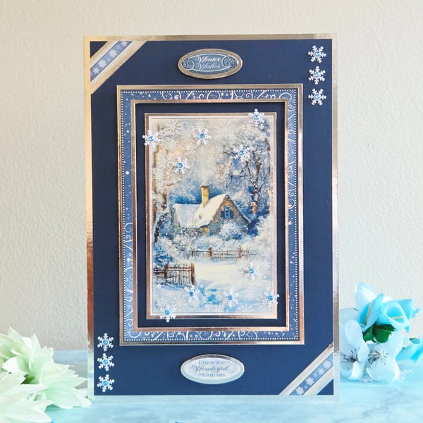 Best Wishes Greeting Card For Winter Birthdays & Other Occasions 