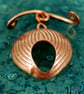Handmade Copper Toggle & Clasp - Fingerprint illusion- handmade - Image 1